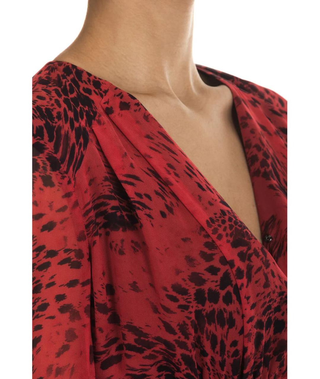 PIERRE BALMAIN Красное шелковое коктейльное платье, фото 4