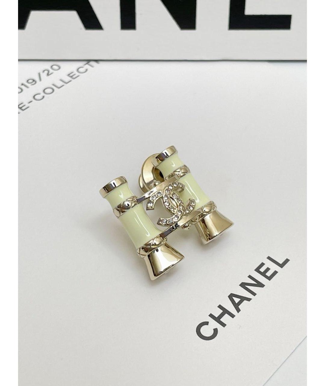 CHANEL Золотая металлическая булавка / брошь, фото 4