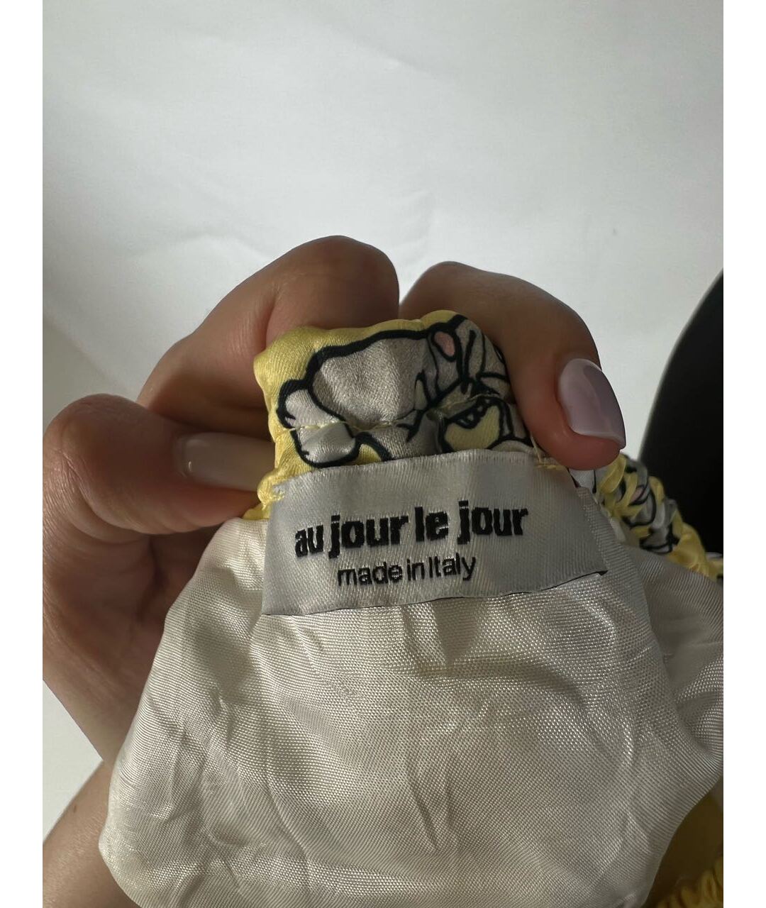 AU JOUR LE JOUR Желтая юбка мини, фото 2