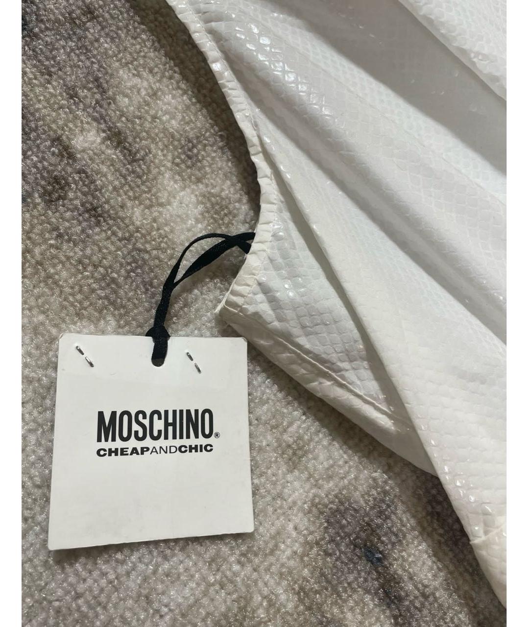 MOSCHINO Белое хлопковое коктейльное платье, фото 4