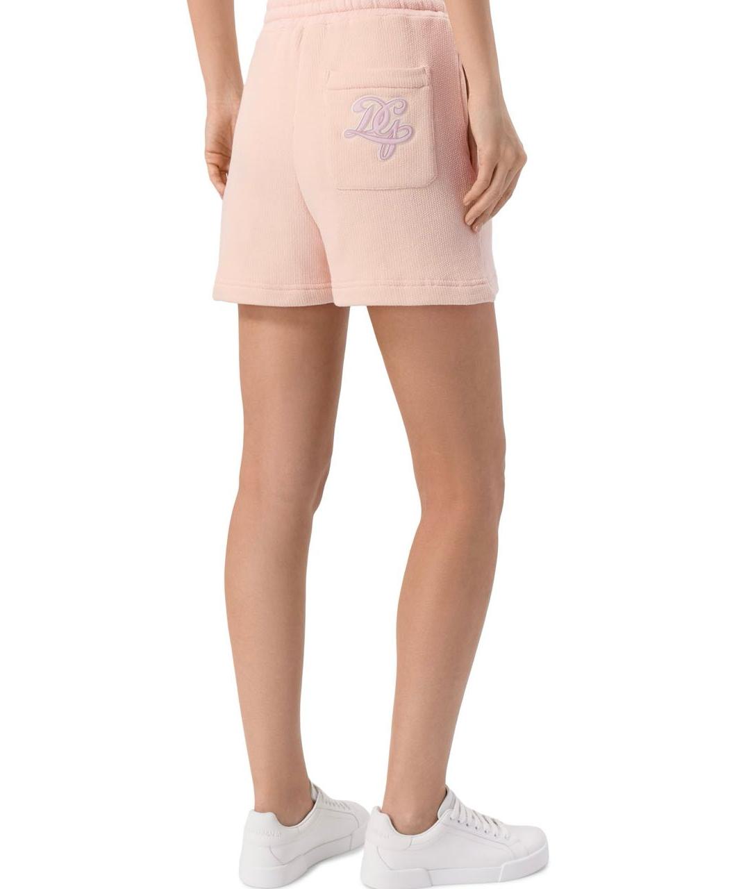DOLCE&GABBANA Розовые хлопковые шорты, фото 3