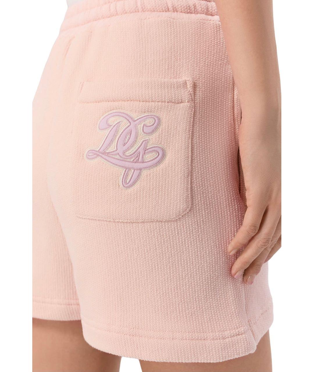 DOLCE&GABBANA Розовые хлопковые шорты, фото 4