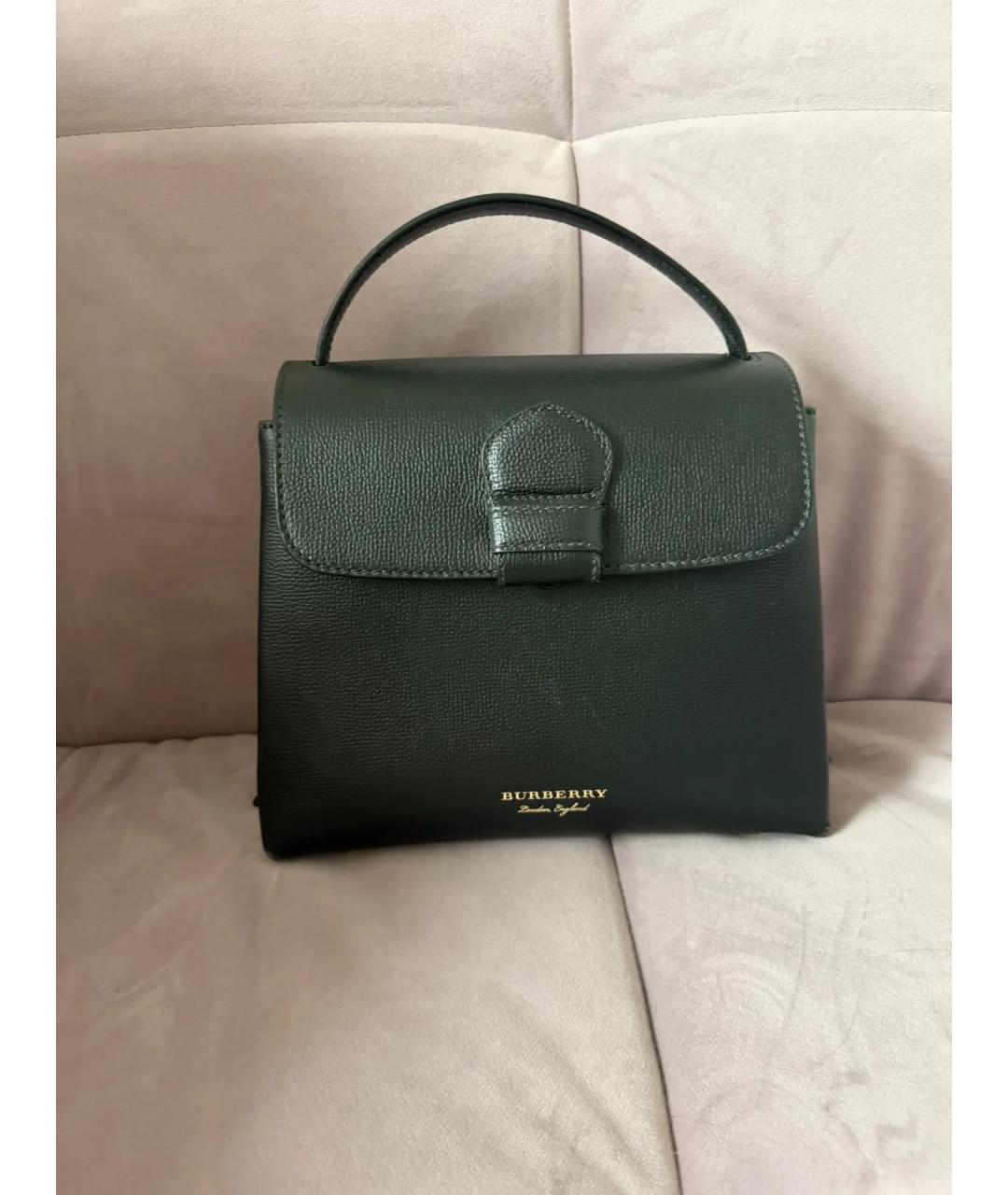 BURBERRY Черная сумка с короткими ручками из искусственной кожи, фото 10