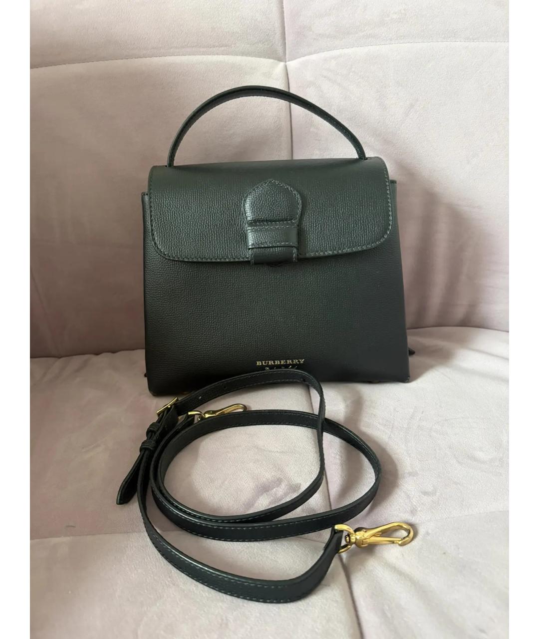 BURBERRY Черная сумка с короткими ручками из искусственной кожи, фото 2