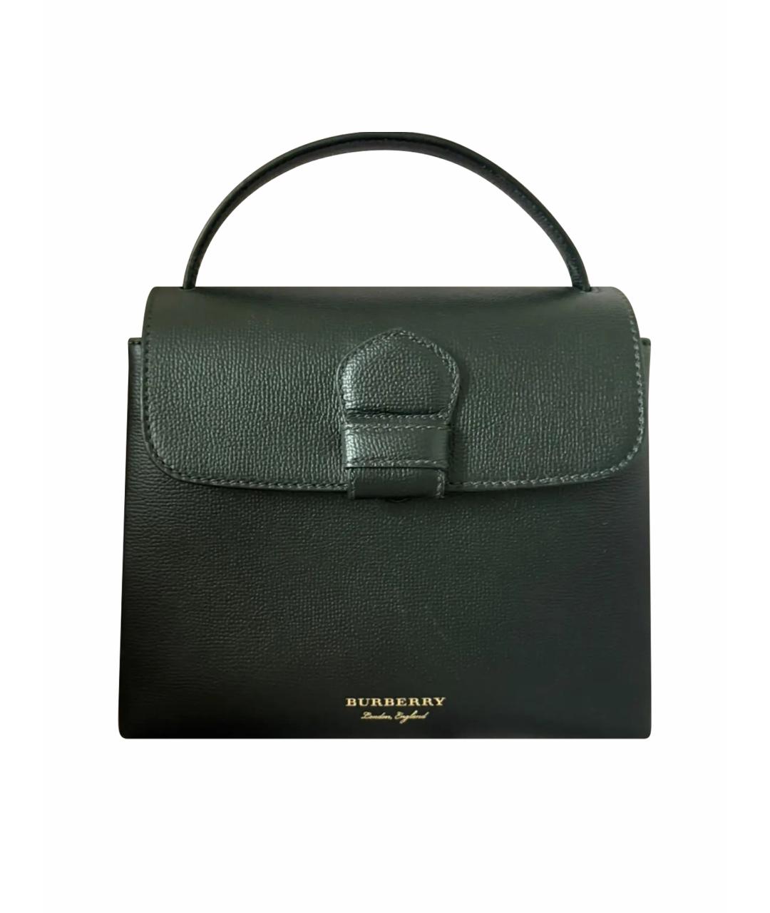 BURBERRY Черная сумка с короткими ручками из искусственной кожи, фото 1
