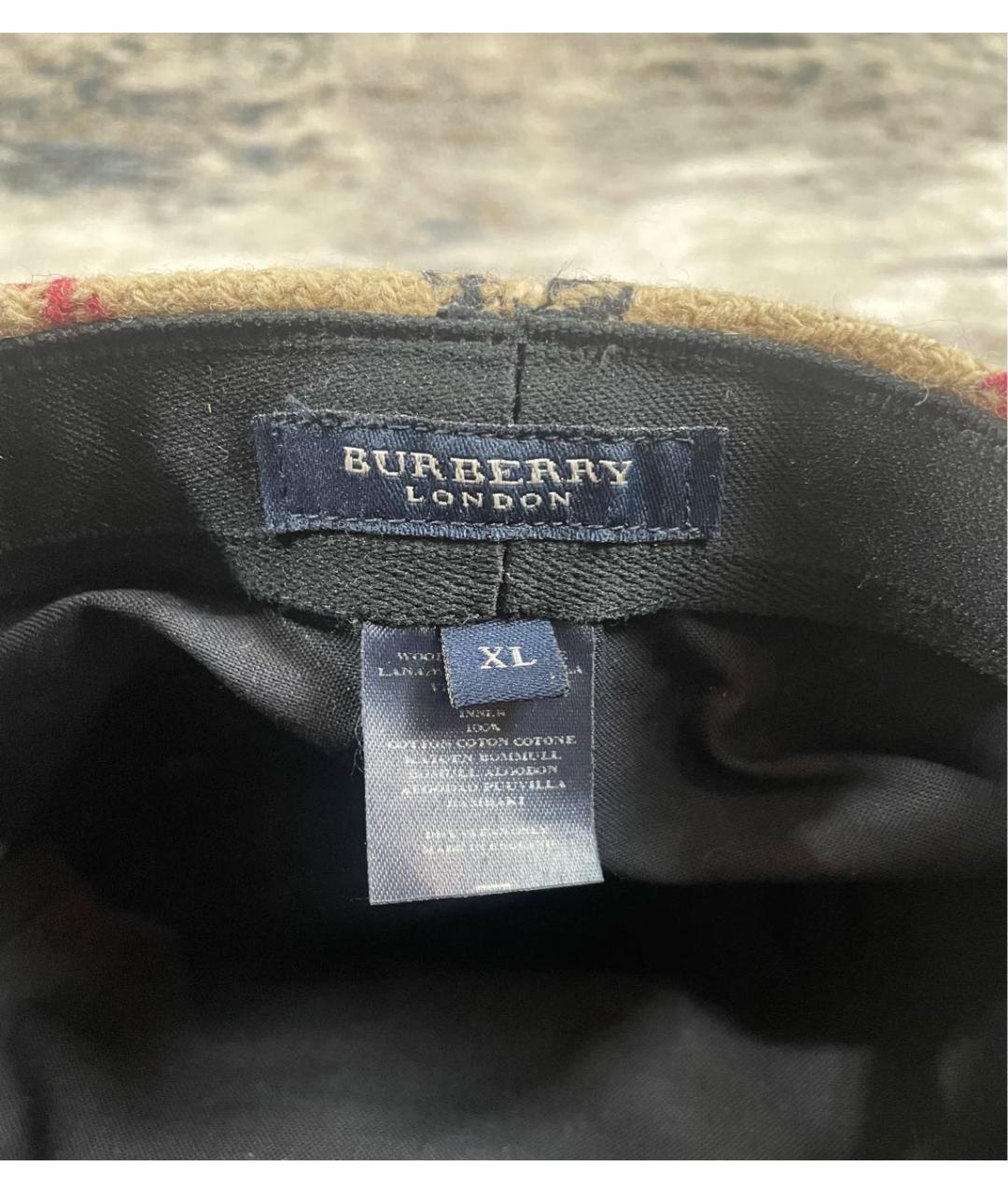 BURBERRY Бежевая шерстяная кепка/бейсболка, фото 4