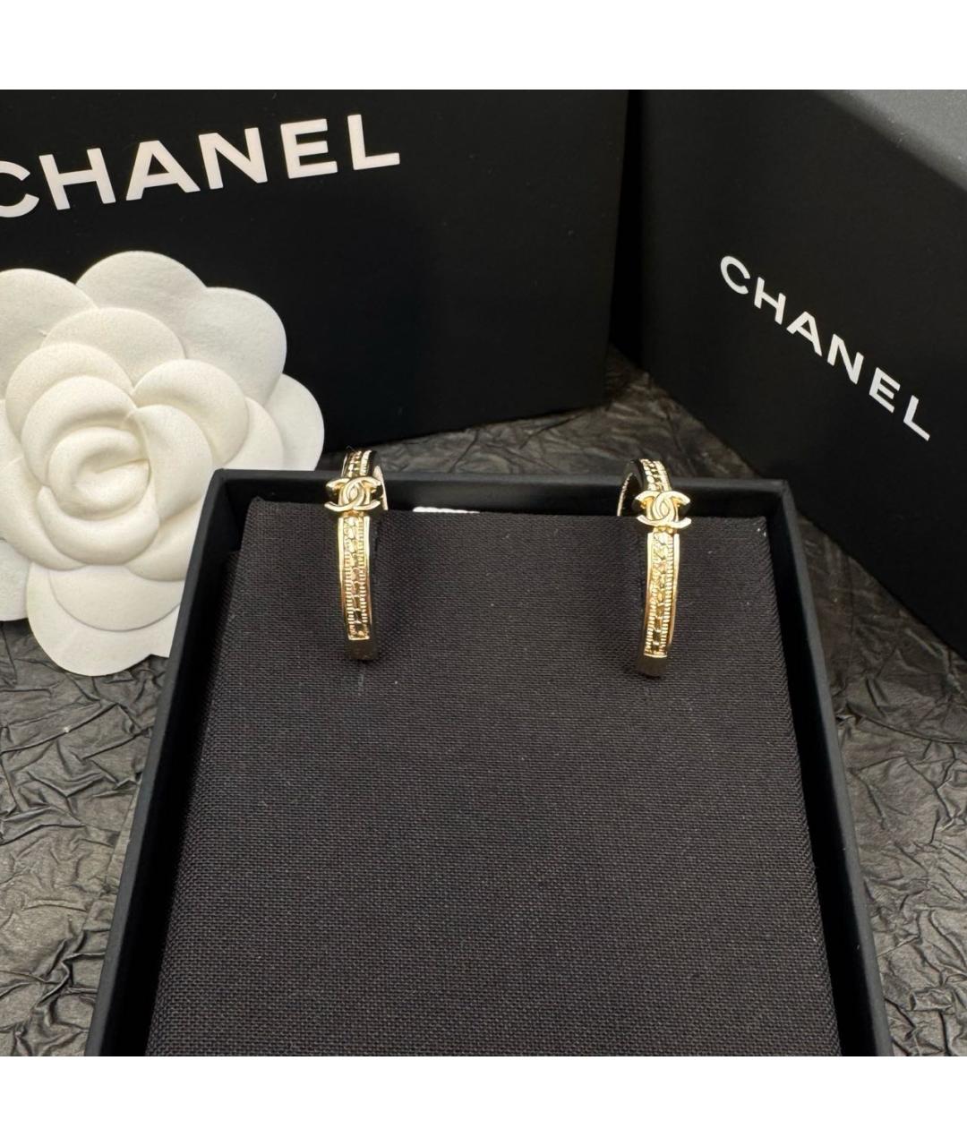 CHANEL Золотые серьги, фото 6
