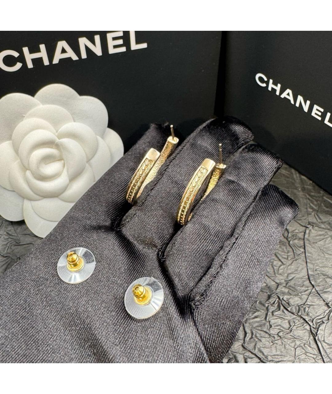 CHANEL Золотые серьги, фото 3
