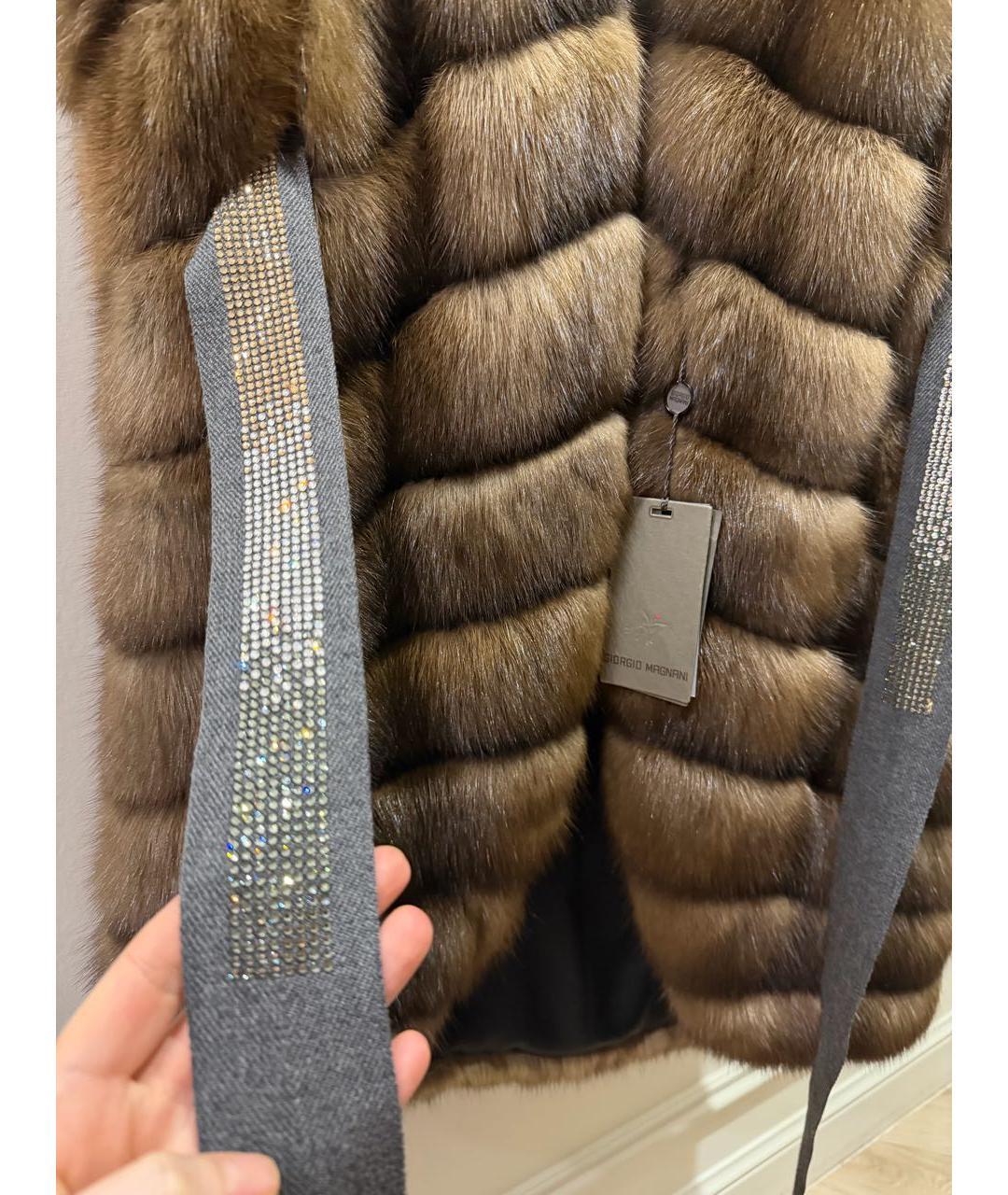 CHANEL Коричневая меховая шуба, фото 3