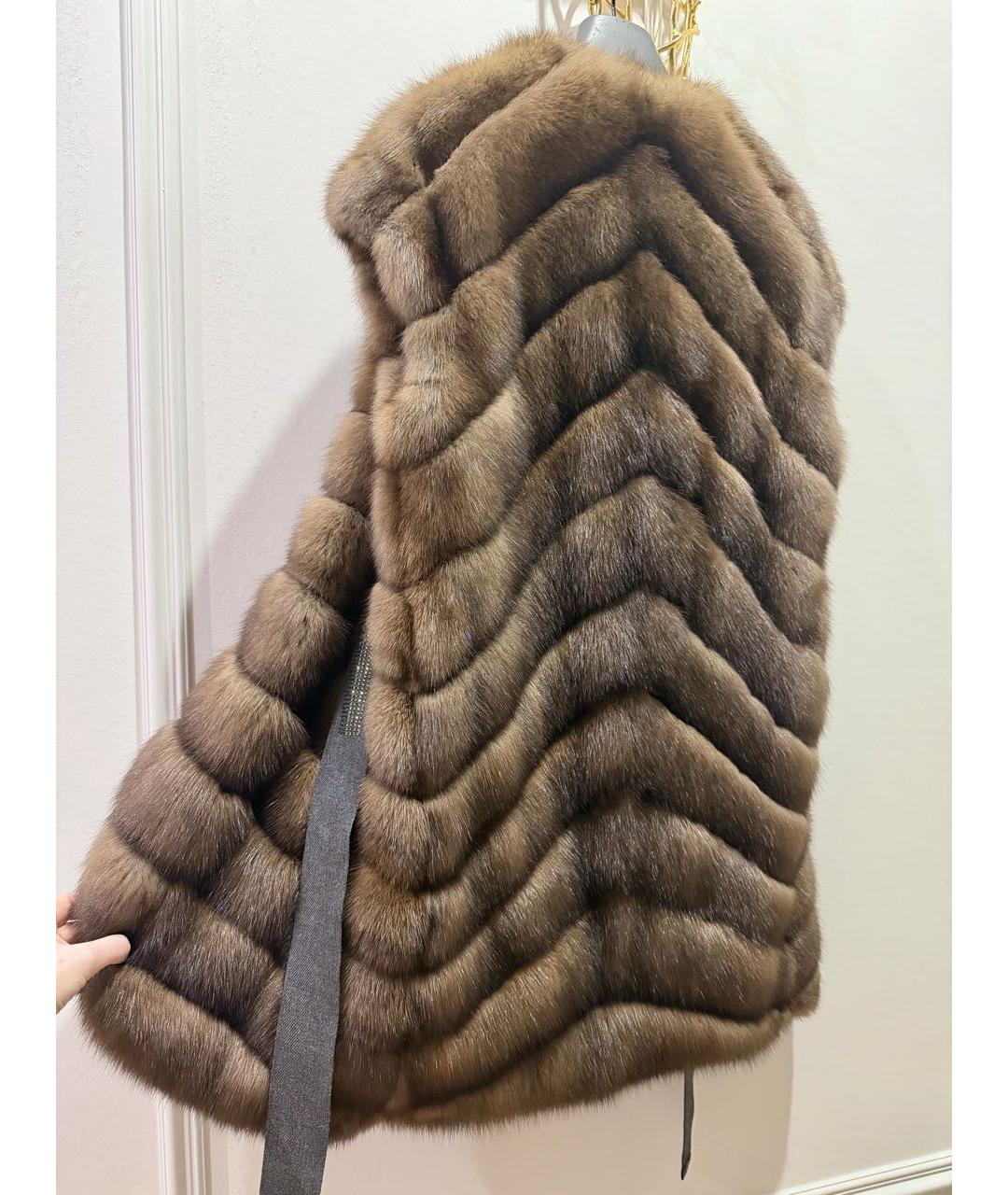 CHANEL Коричневая меховая шуба, фото 2