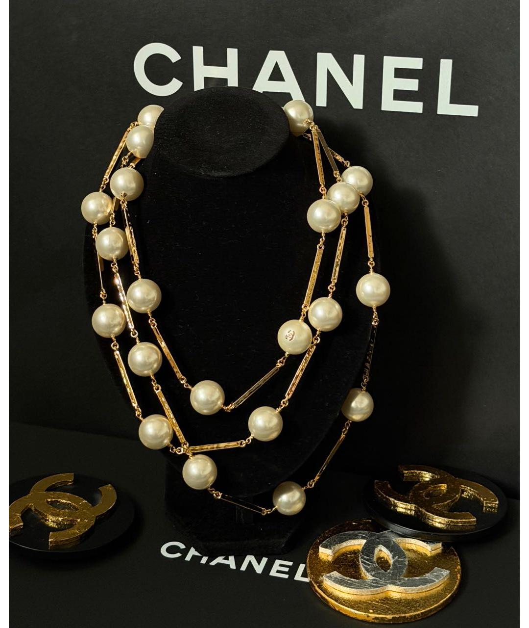 CHANEL Белое колье, фото 2