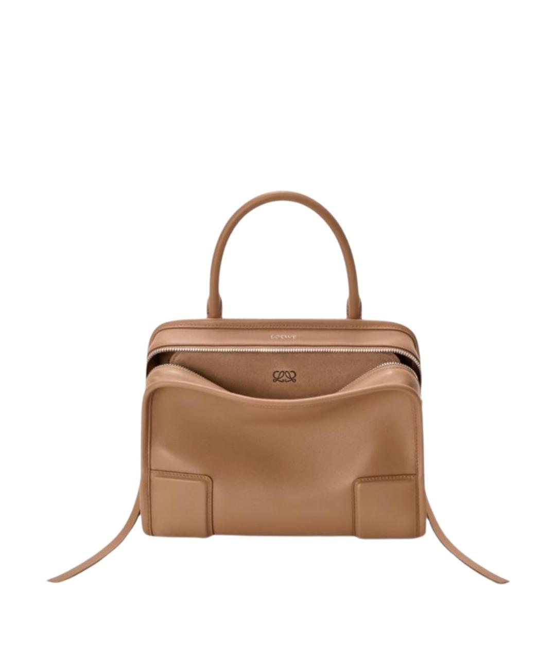 LOEWE Бежевая кожаная сумка тоут, фото 1