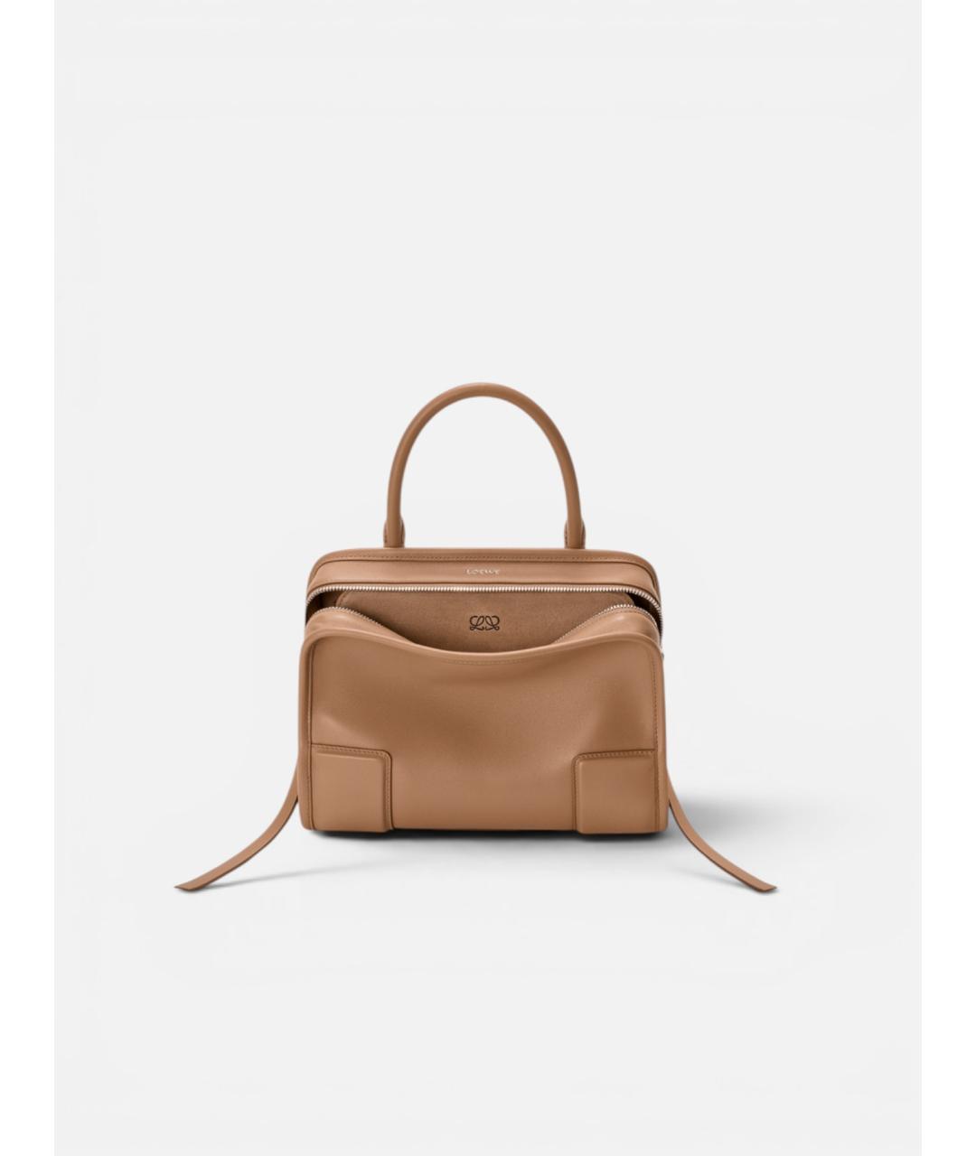 LOEWE Бежевая кожаная сумка тоут, фото 5
