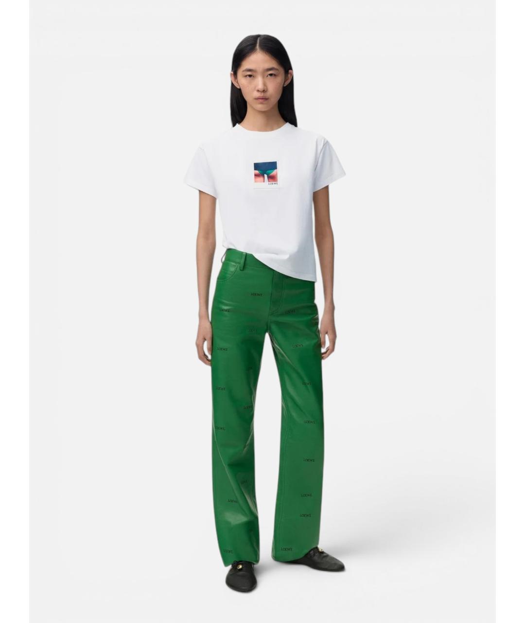 LOEWE Белая хлопковая футболка, фото 2