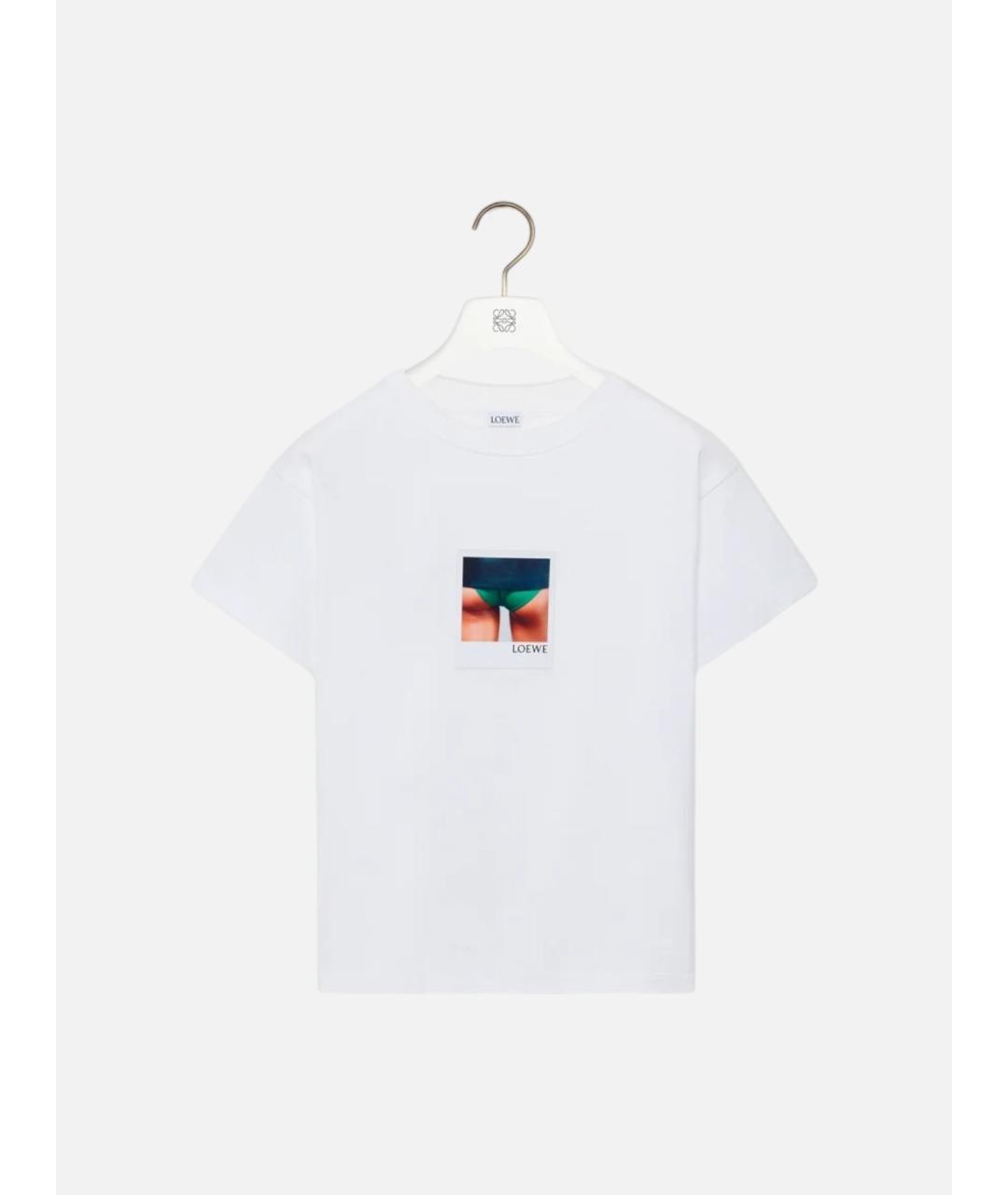 LOEWE Белая хлопковая футболка, фото 5