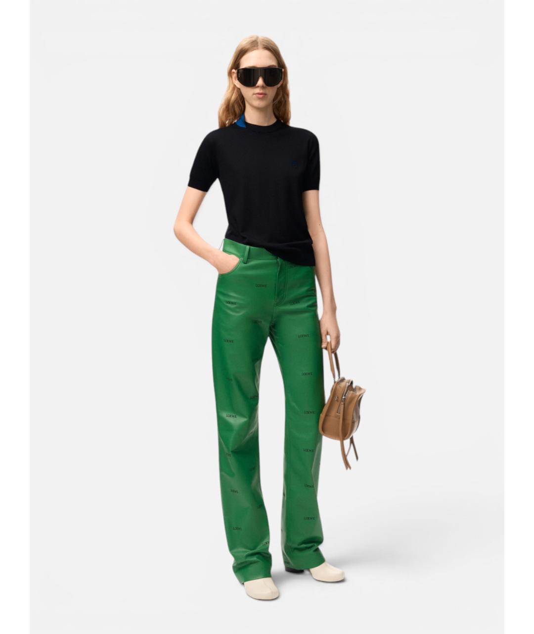 LOEWE Черная шерстяная футболка, фото 2