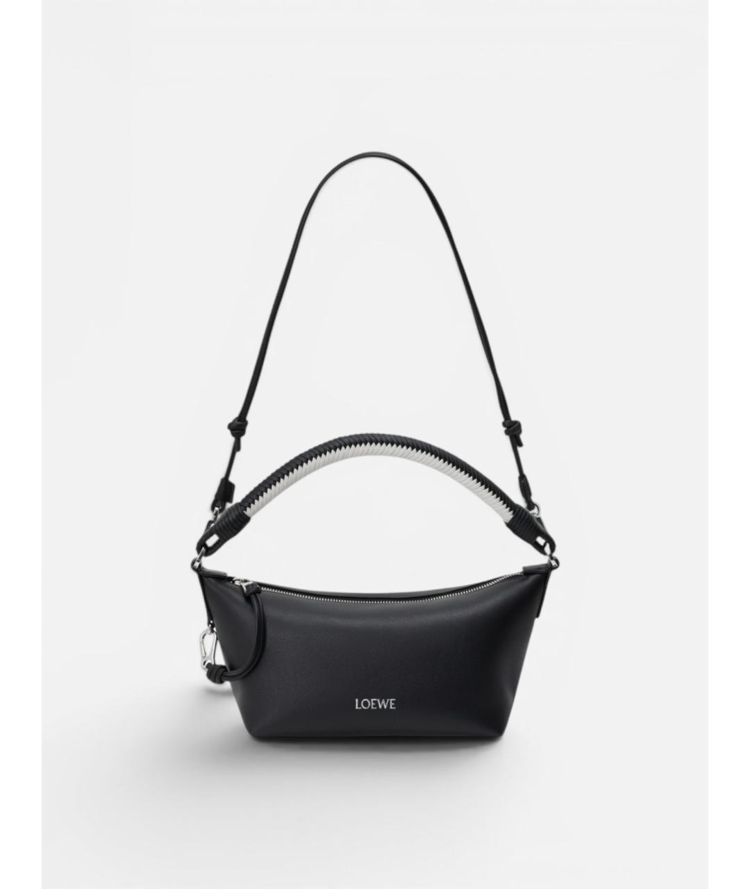 LOEWE Черная кожаная сумка с короткими ручками, фото 4