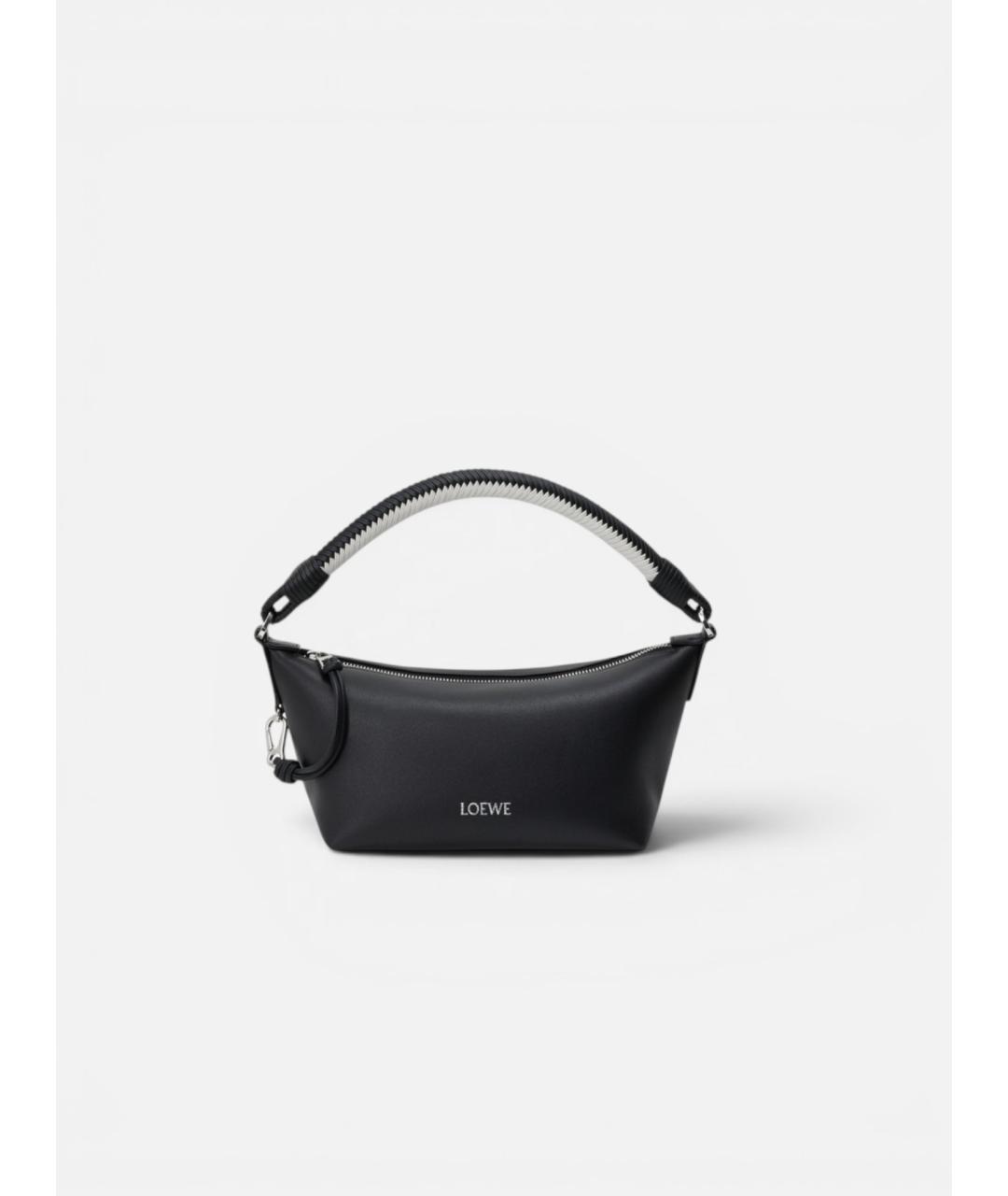 LOEWE Черная кожаная сумка с короткими ручками, фото 5
