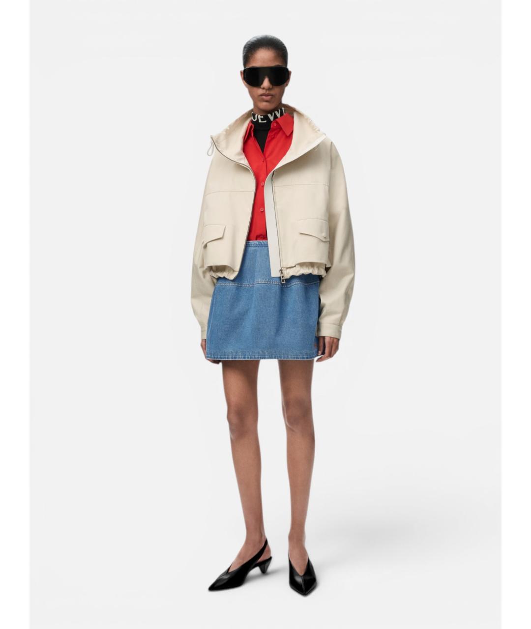 LOEWE Синяя хлопковая юбка мини, фото 2