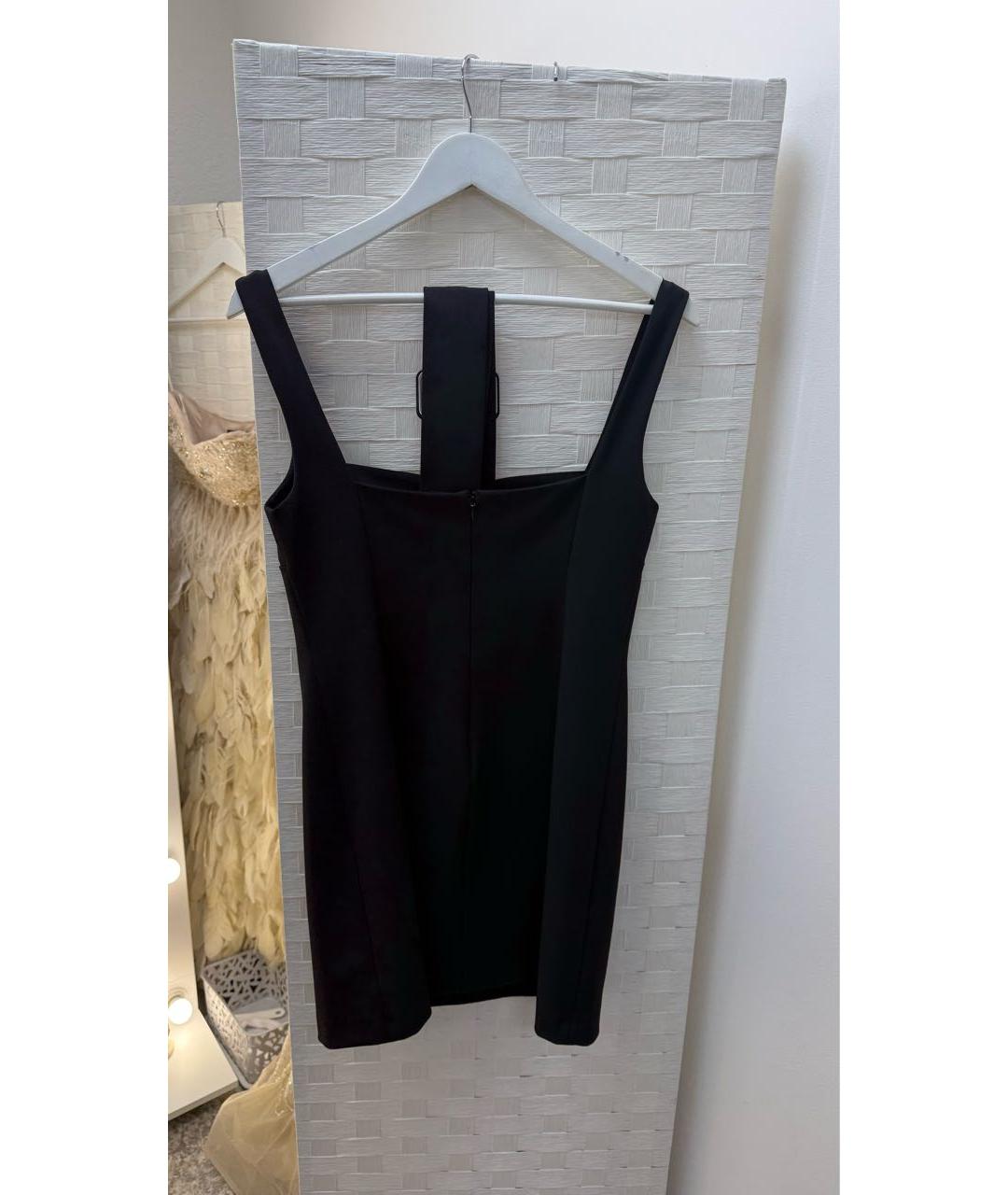 PINKO Черное полиэстеровое коктейльное платье, фото 2