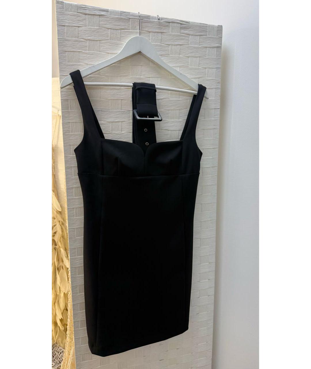 PINKO Черное полиэстеровое коктейльное платье, фото 6