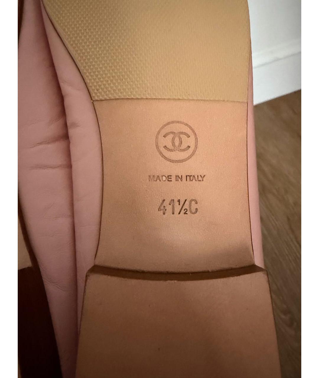 CHANEL Коралловые кожаные балетки, фото 6