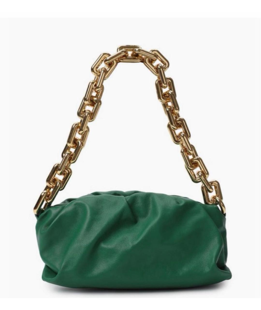 BOTTEGA VENETA Зеленая кожаная сумка через плечо, фото 7