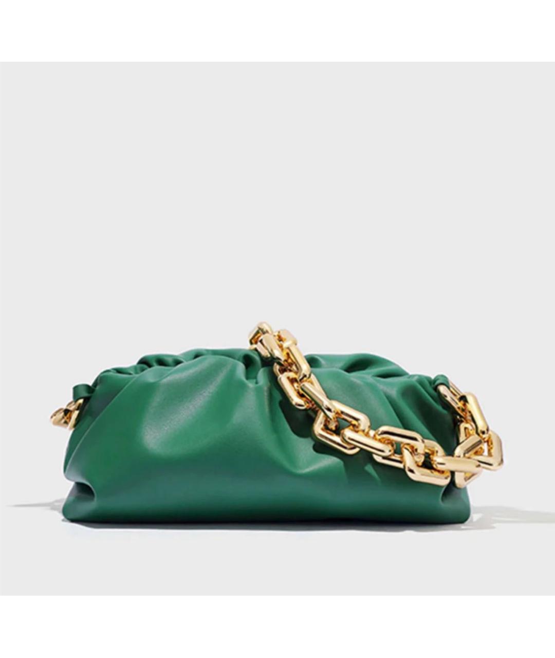 BOTTEGA VENETA Зеленая кожаная сумка через плечо, фото 3