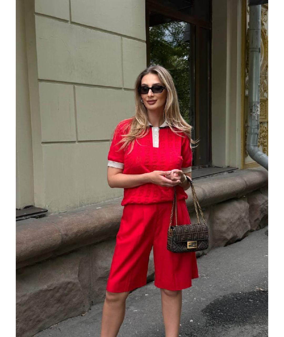 FENDI Коричневая жаккардовая сумка через плечо, фото 3
