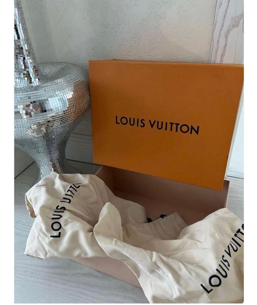 LOUIS VUITTON Красные кожаные кроссовки, фото 5