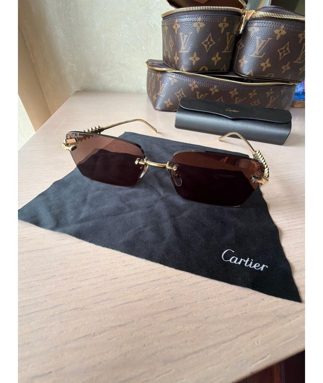 CARTIER Черные пластиковые солнцезащитные очки, фото 5