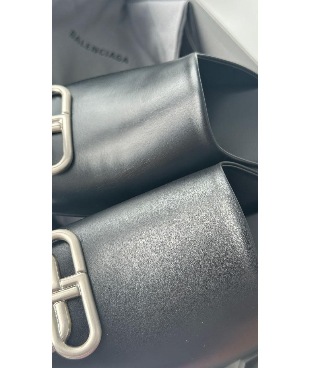 BALENCIAGA Черные кожаные сабо, фото 8