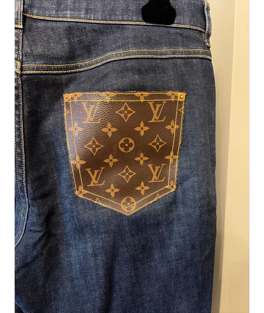 LOUIS VUITTON Темно-синие прямые джинсы, фото 3