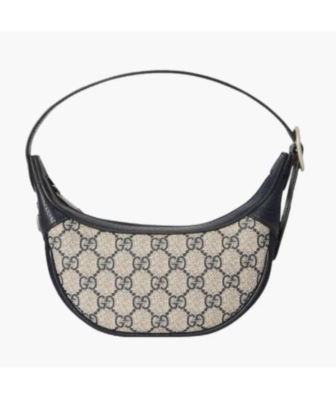 GUCCI Серая кожаная сумка с короткими ручками, фото 9