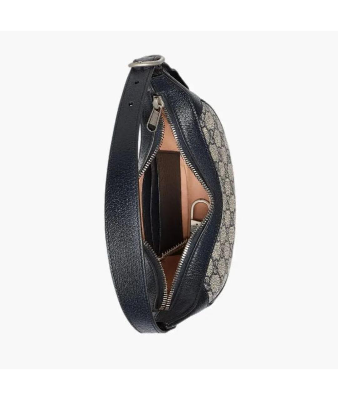 GUCCI Серая кожаная сумка с короткими ручками, фото 4