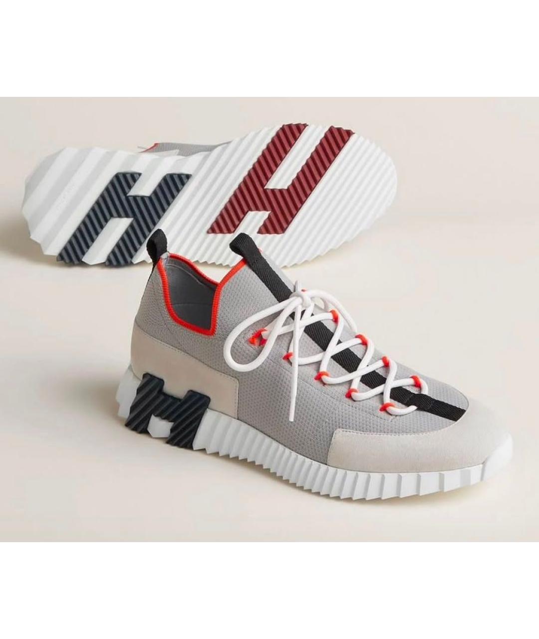 HERMES Мульти текстильные низкие кроссовки / кеды, фото 3