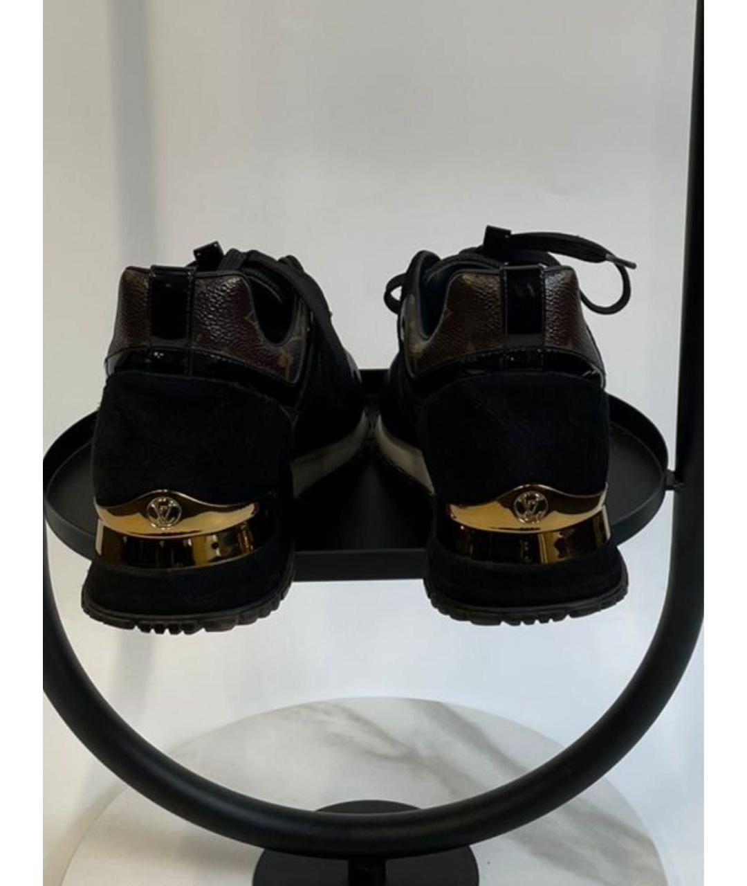 LOUIS VUITTON Черные замшевые кроссовки, фото 4