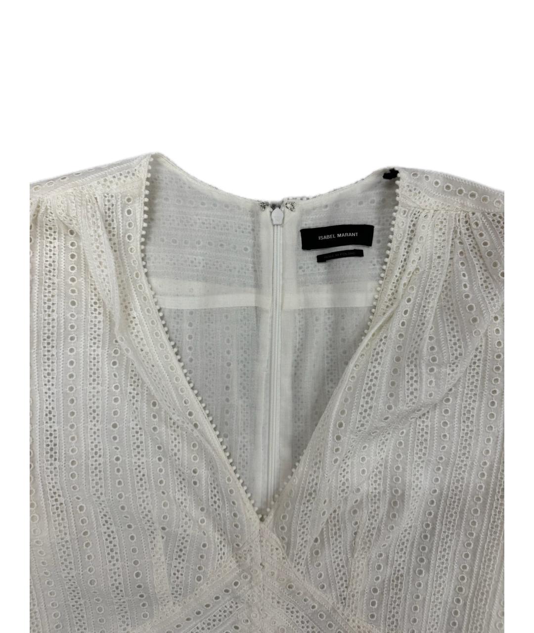 ISABEL MARANT Белое хлопковое коктейльное платье, фото 3