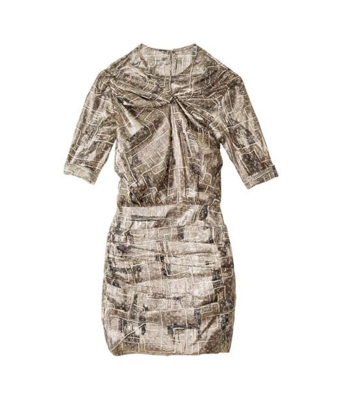 ISABEL MARANT Мульти шелковое коктейльное платье, фото 8