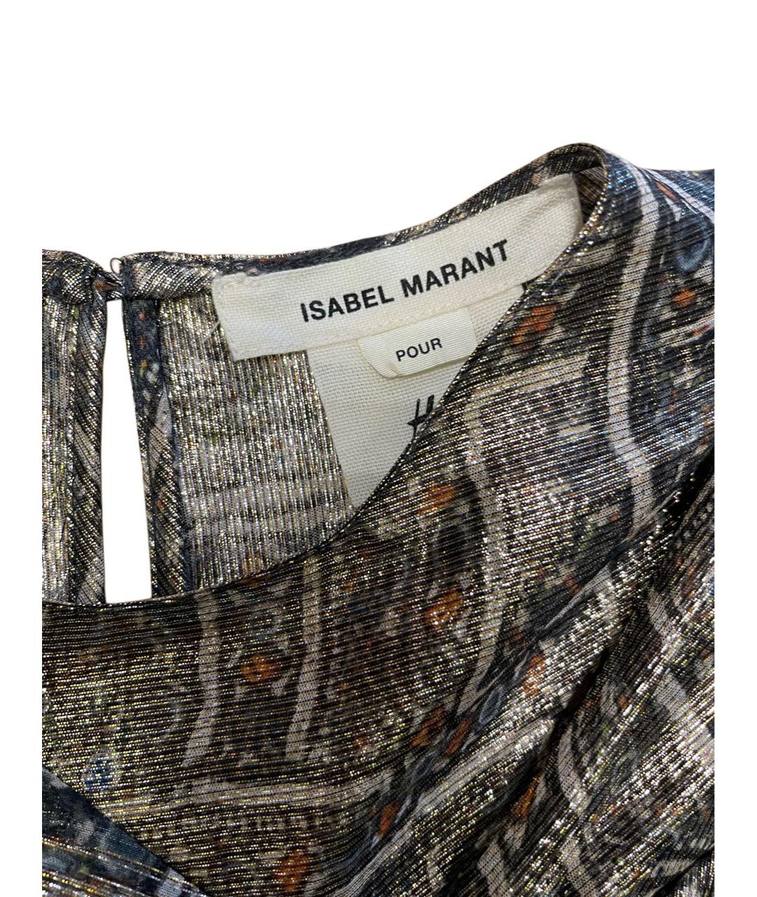 ISABEL MARANT Мульти шелковое коктейльное платье, фото 4
