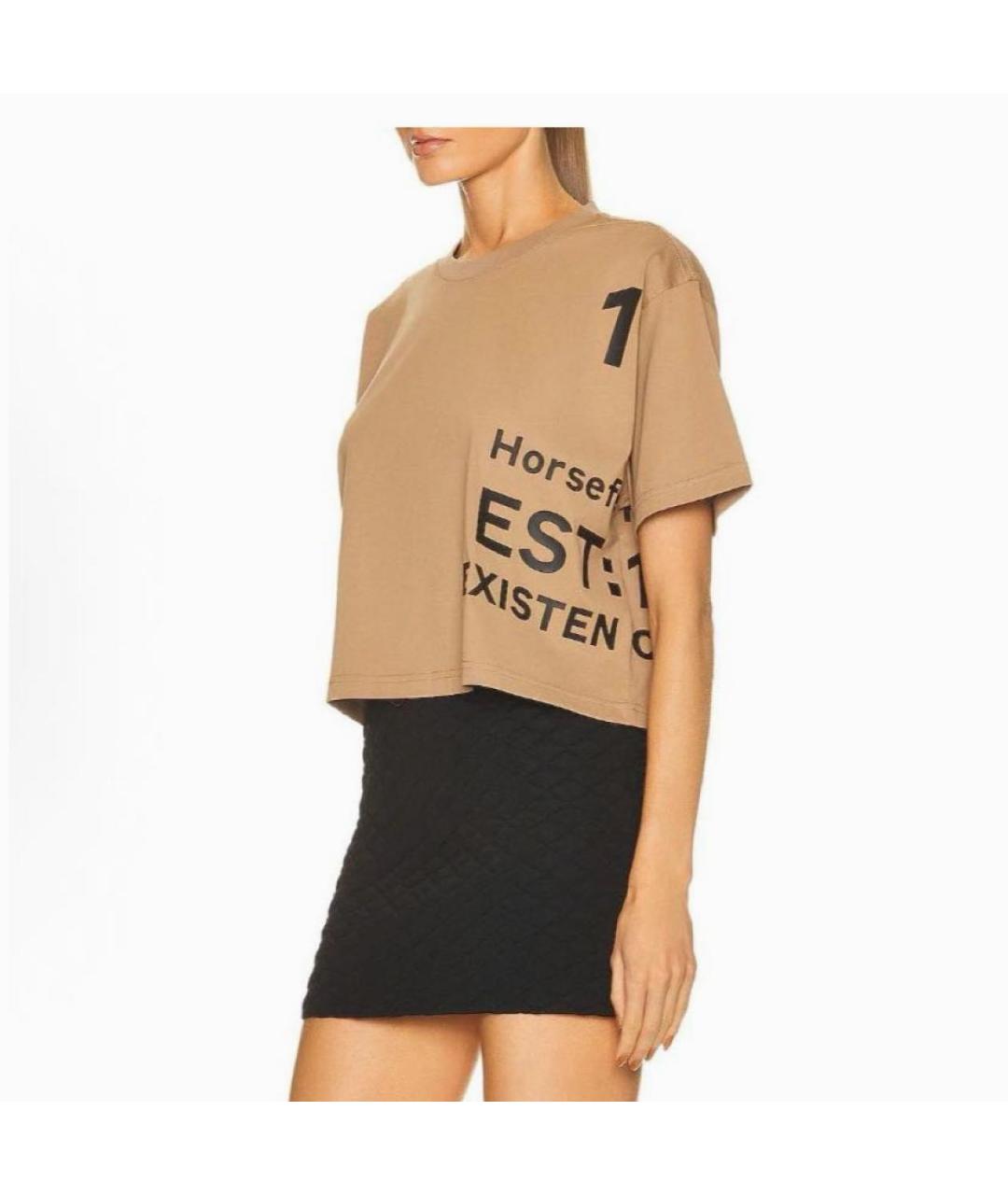 BURBERRY Бежевая хлопковая футболка, фото 7