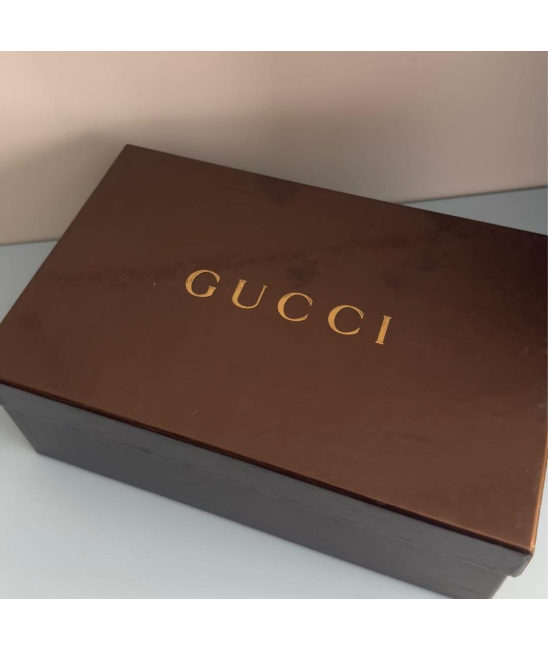 GUCCI Черные кожаные туфли, фото 8