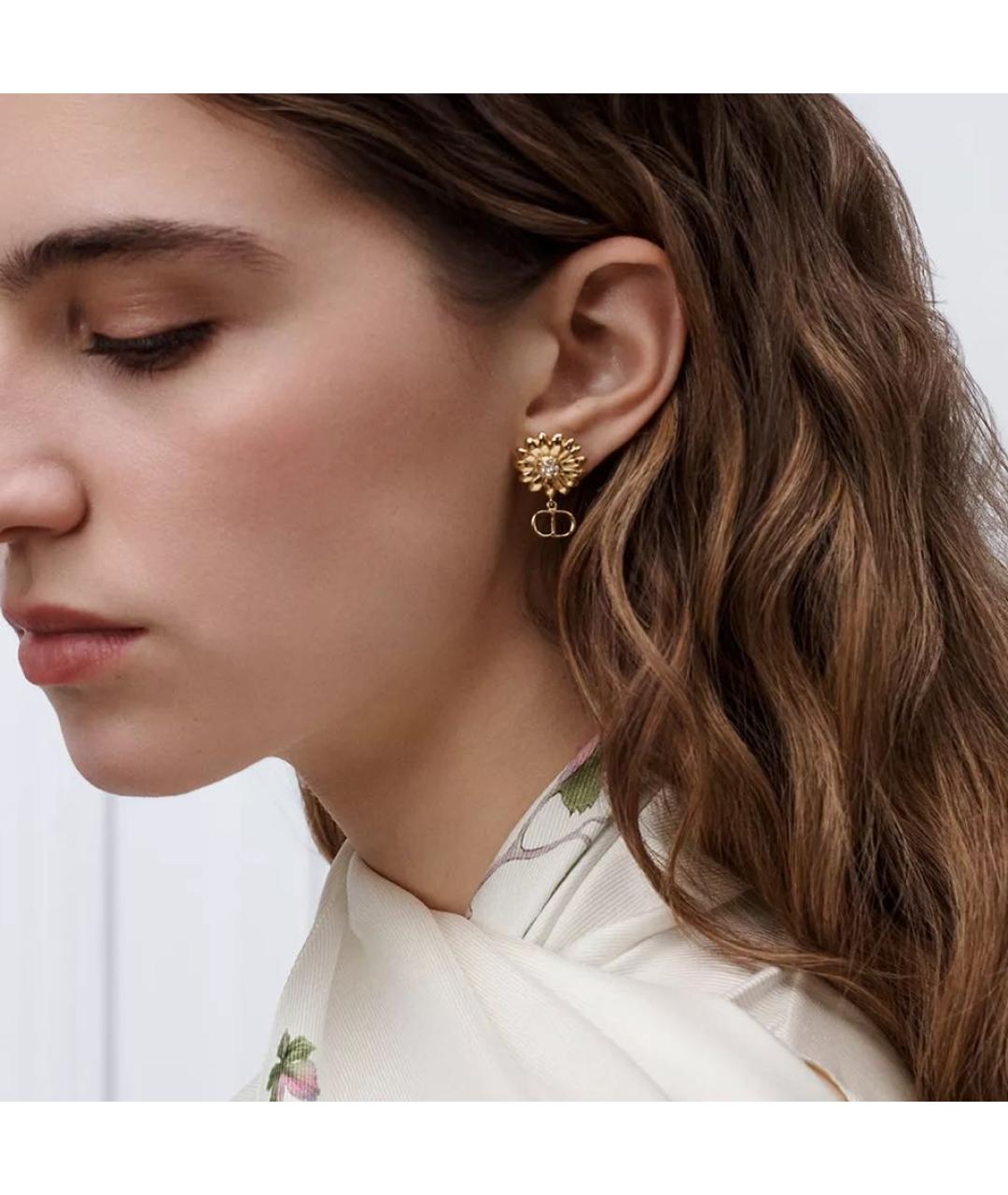 CHRISTIAN DIOR Золотые серьги, фото 2