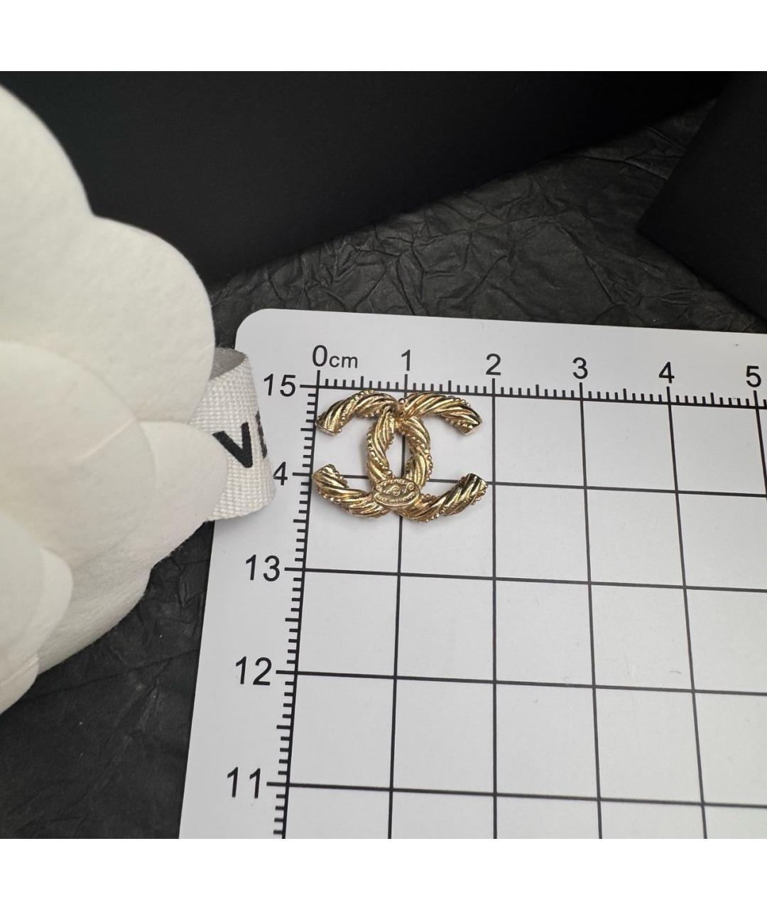 CHANEL Золотые серьги, фото 3