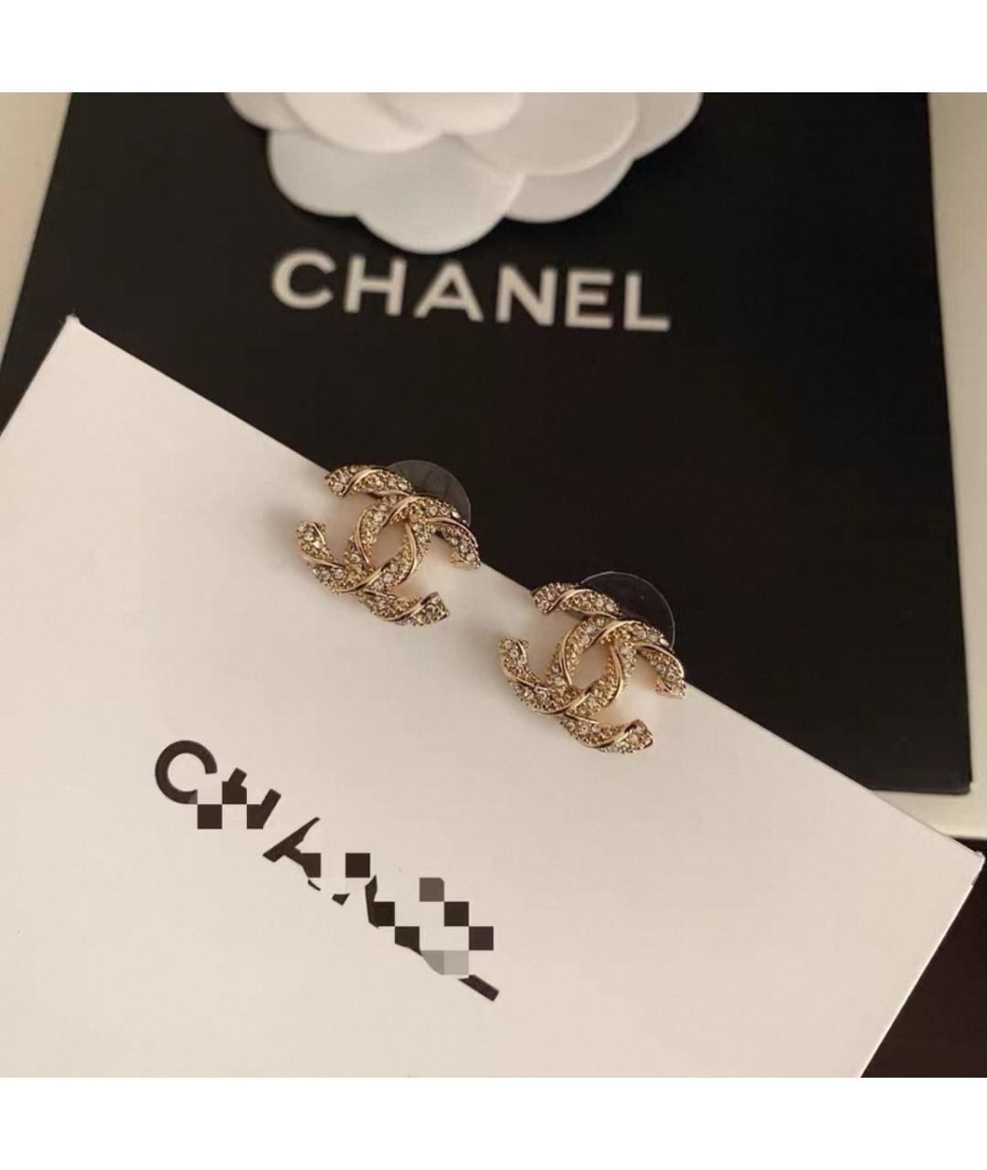 CHANEL Золотые серьги, фото 4