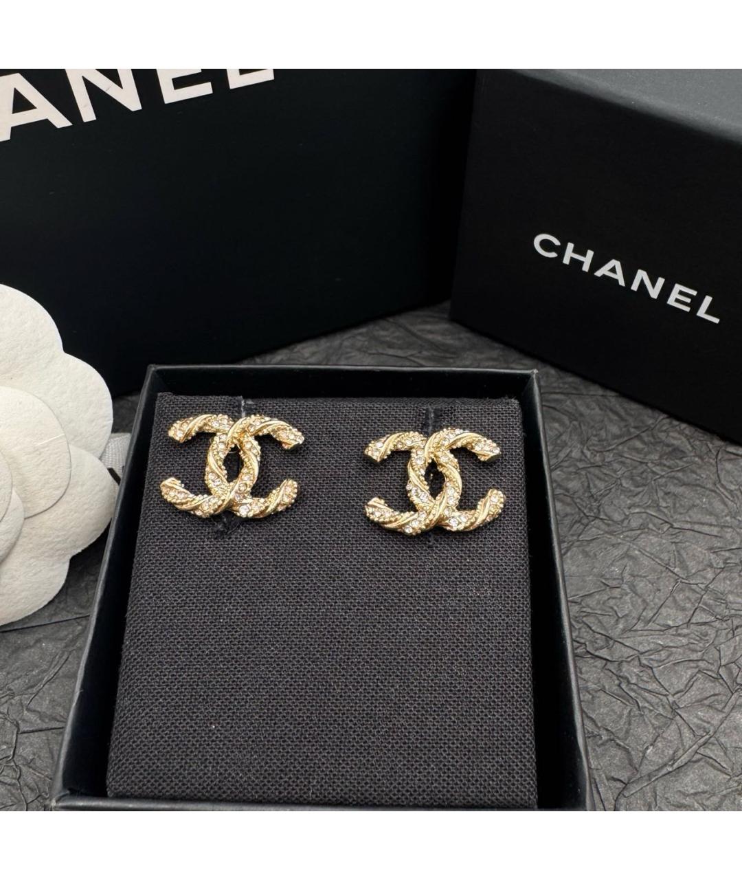 CHANEL Золотые серьги, фото 5