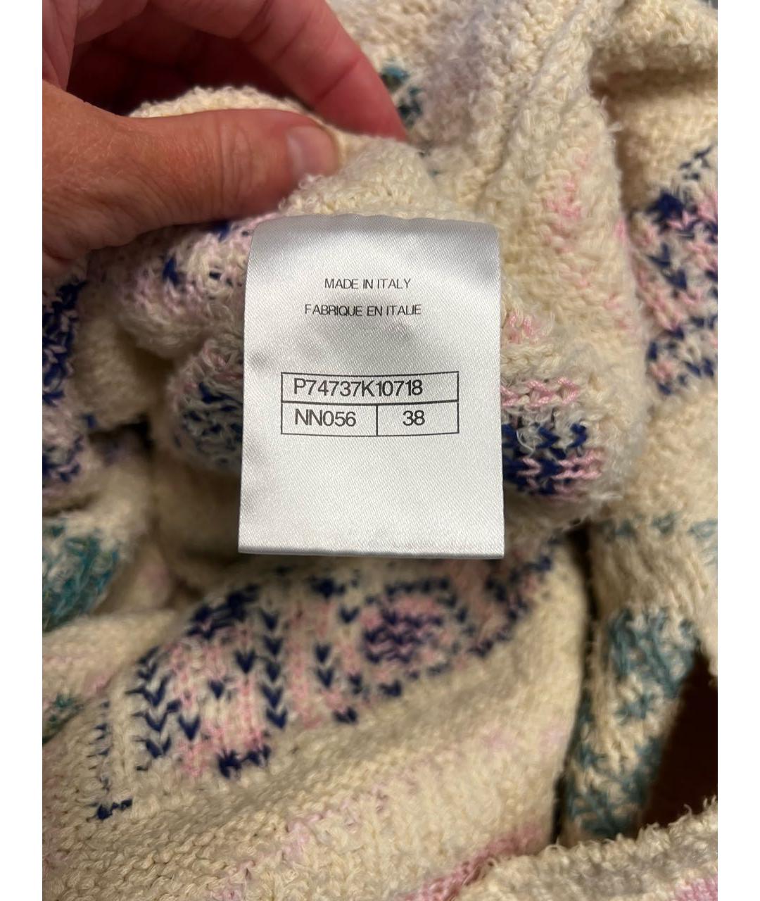 CHANEL Бежевое хлопковое повседневное платье, фото 2