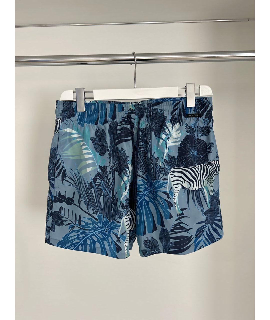 ETRO Голубые полиэстеровые шорты, фото 8