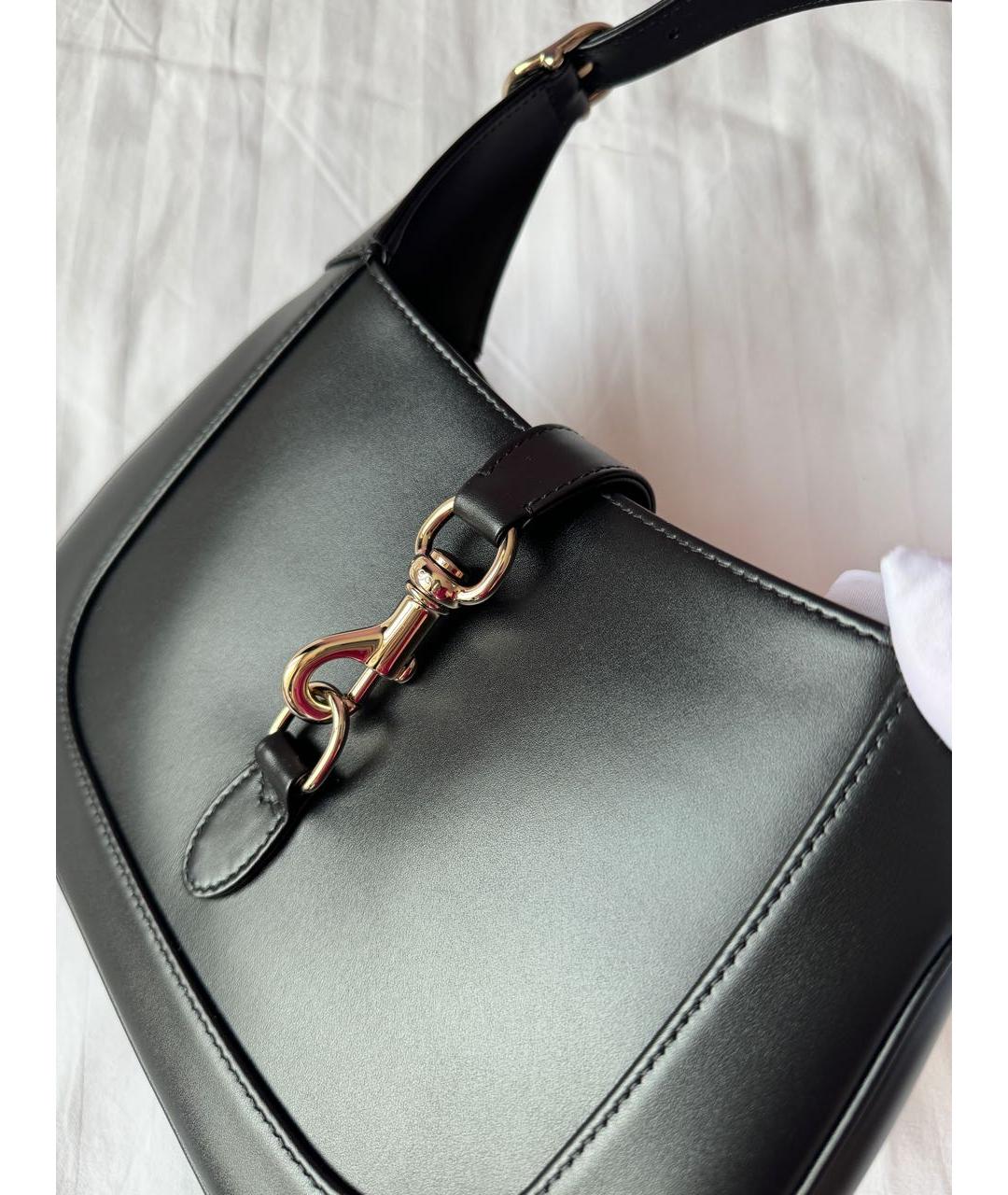 GUCCI Черная кожаная сумка тоут, фото 8