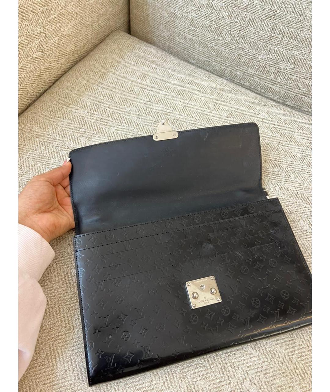 LOUIS VUITTON Черная сумка с короткими ручками, фото 7